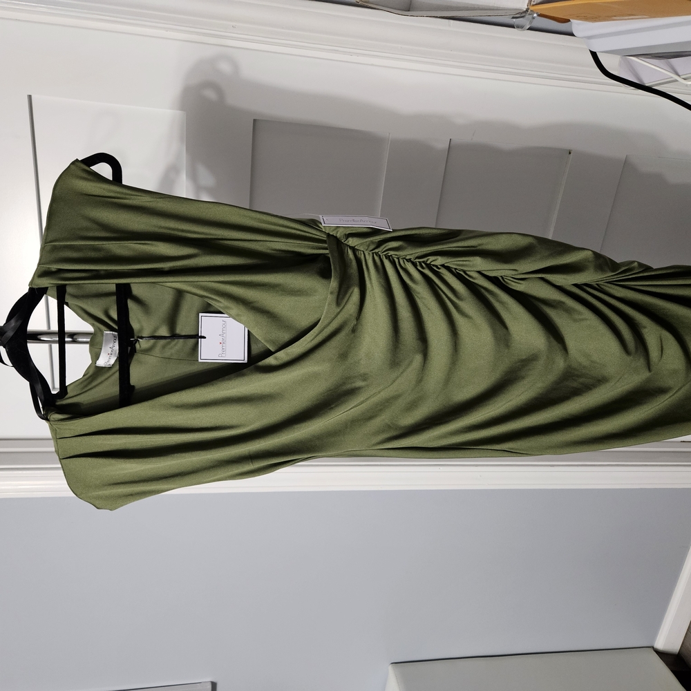 Elegant Olive Green Dress